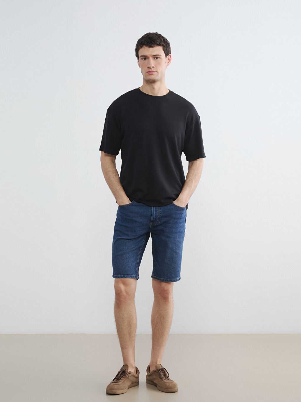 Super Skinny Fit Men's Jean Shorts