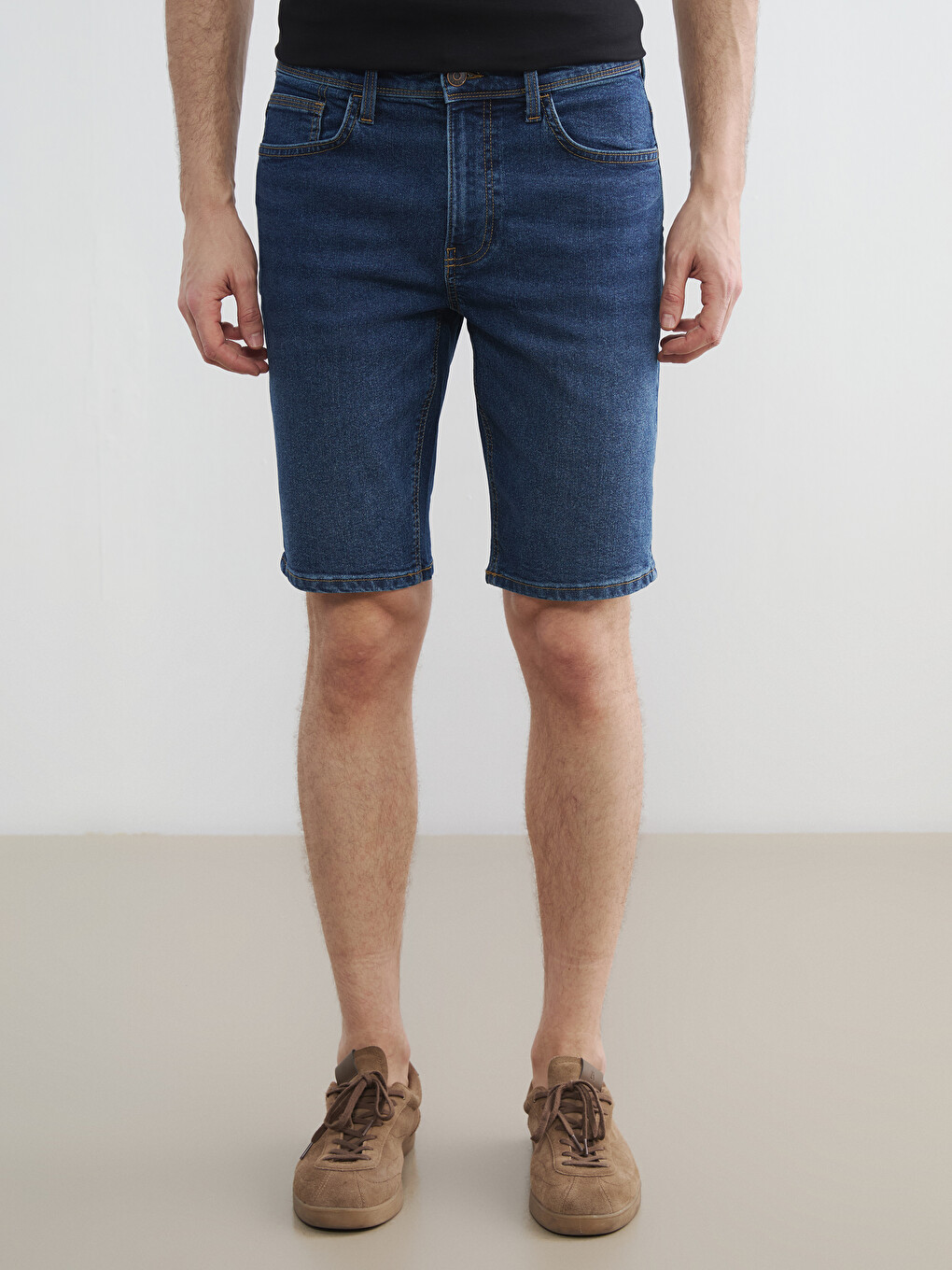 Super Skinny Fit Men's Jean Shorts-1