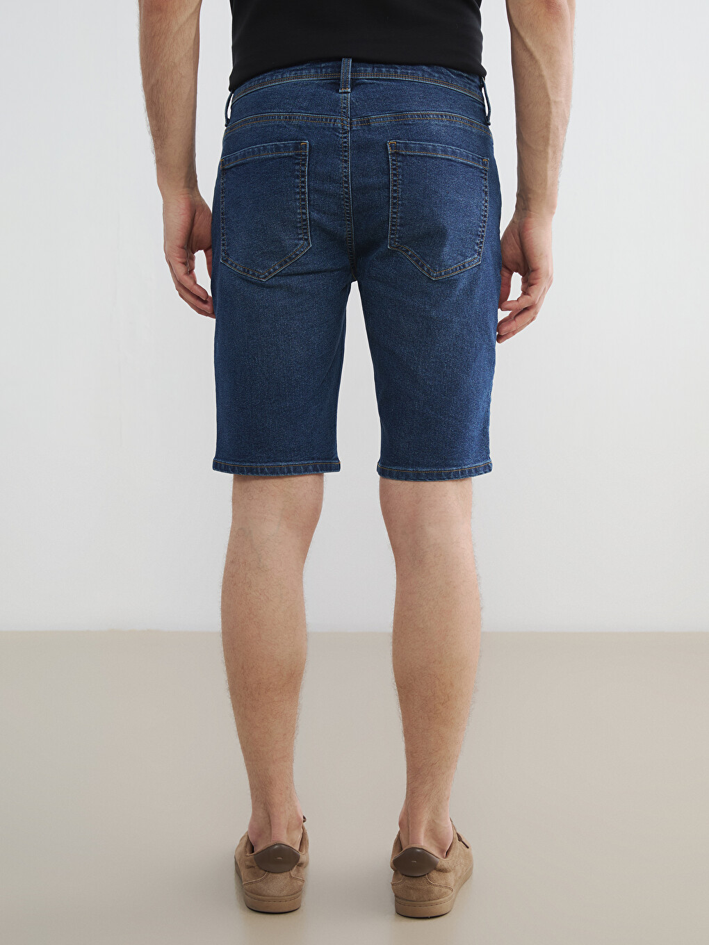 Super Skinny Fit Men's Jean Shorts-3