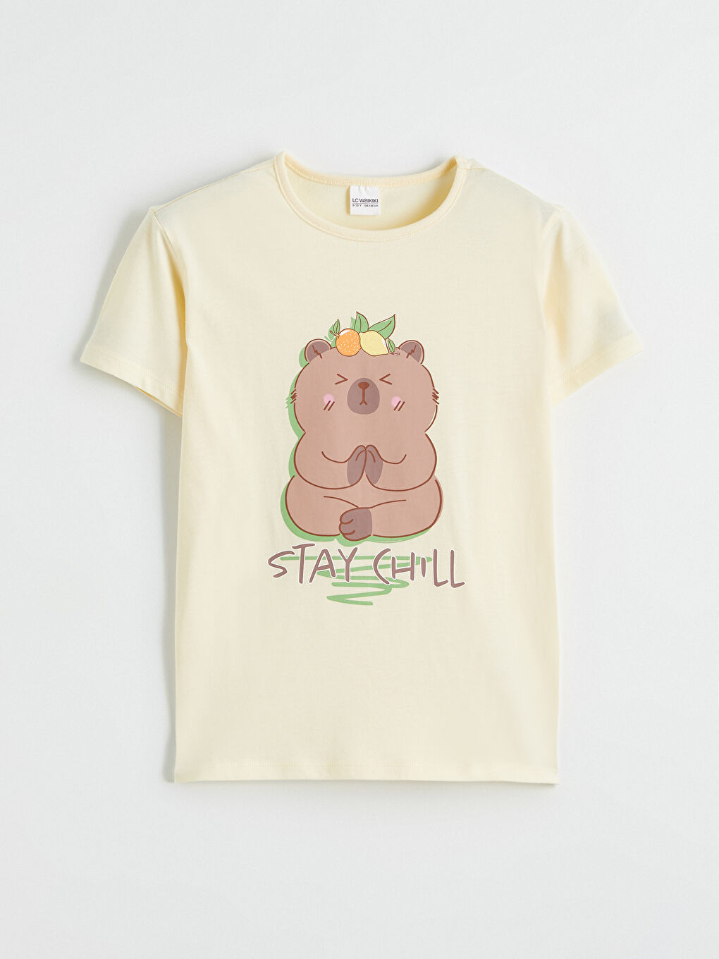 Crew Neck Printed Girls' Pyjamas Set-1