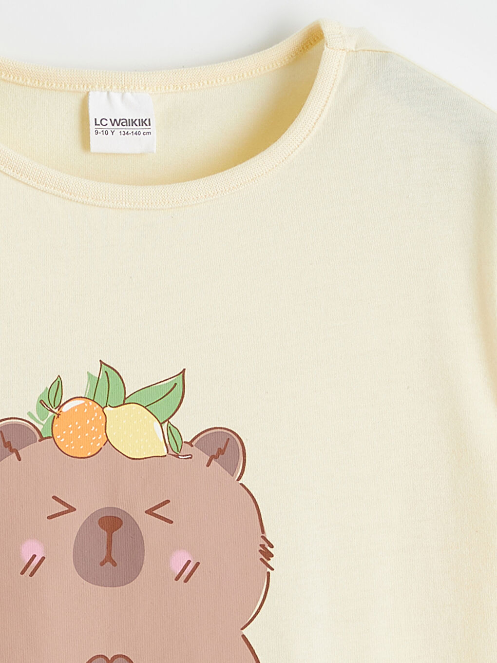 Crew Neck Printed Girls' Pyjamas Set-2