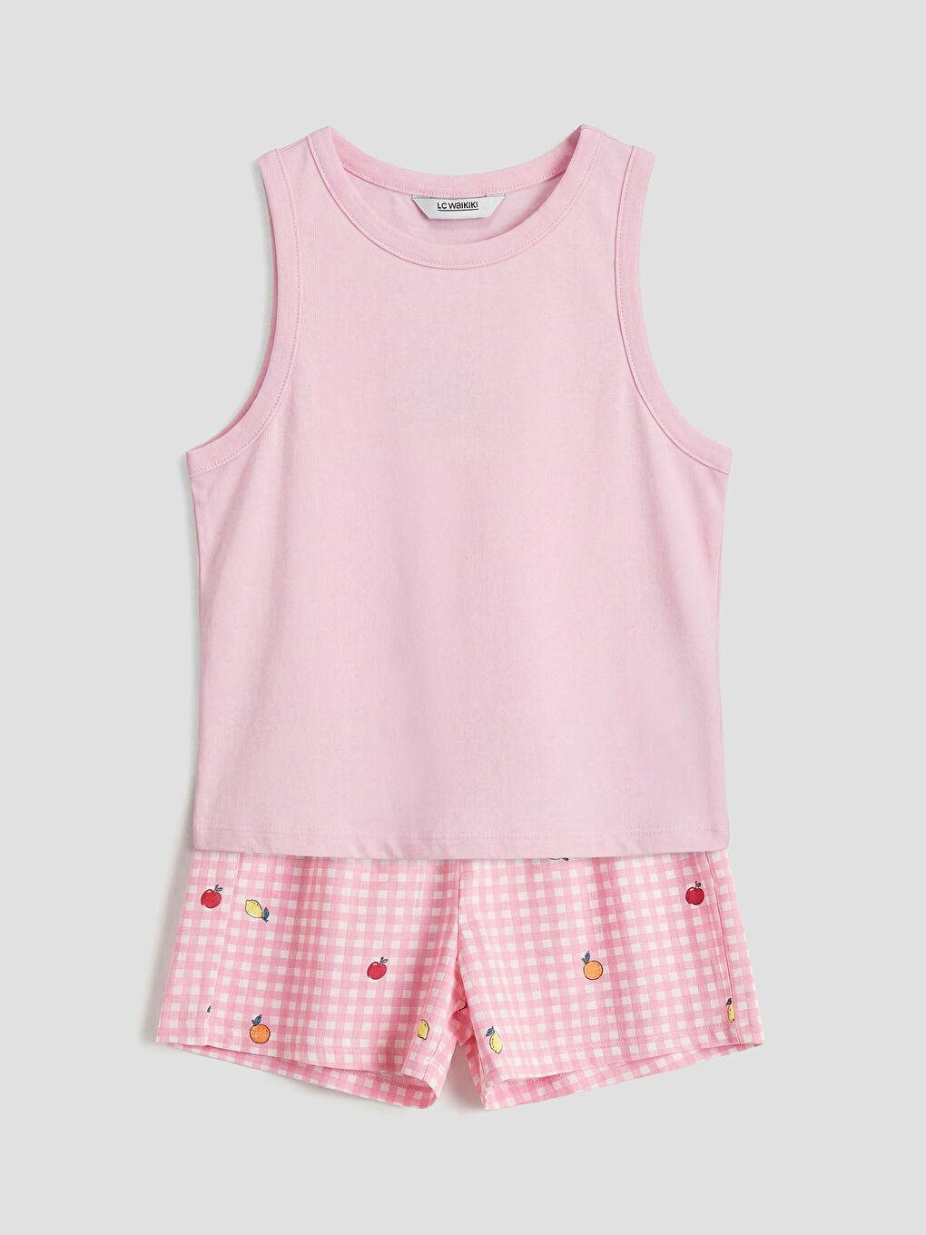 Bisiklet Yaka Kız Çocuk Şortlu Pijama Takım