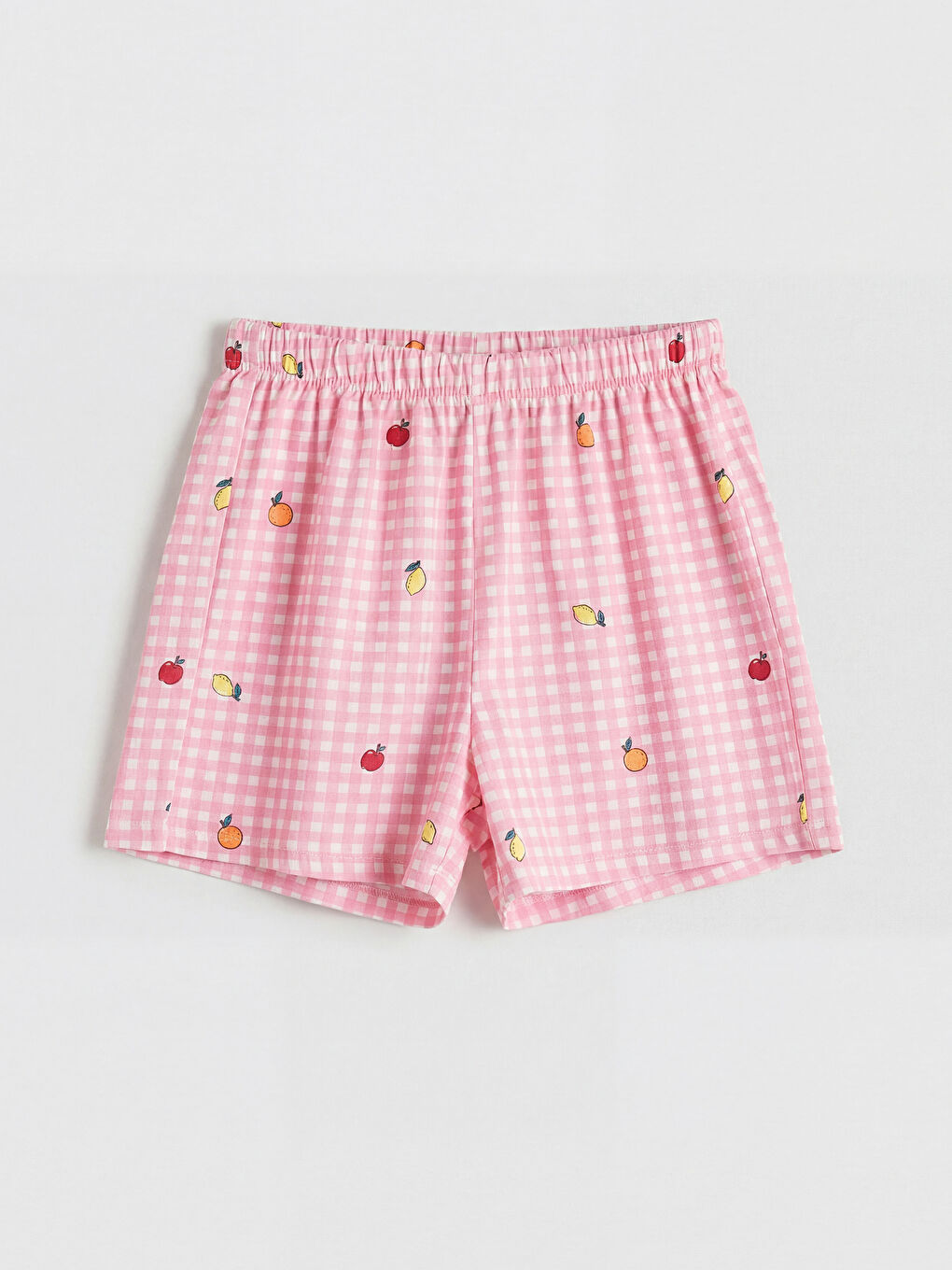 Bisiklet Yaka Kız Çocuk Şortlu Pijama Takım-3