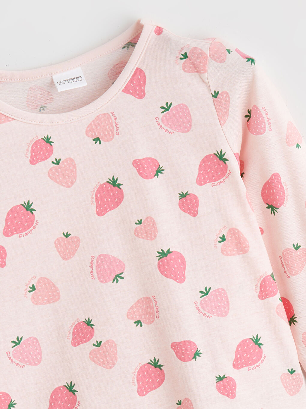 قميص بيجاما وردي فتاة-1