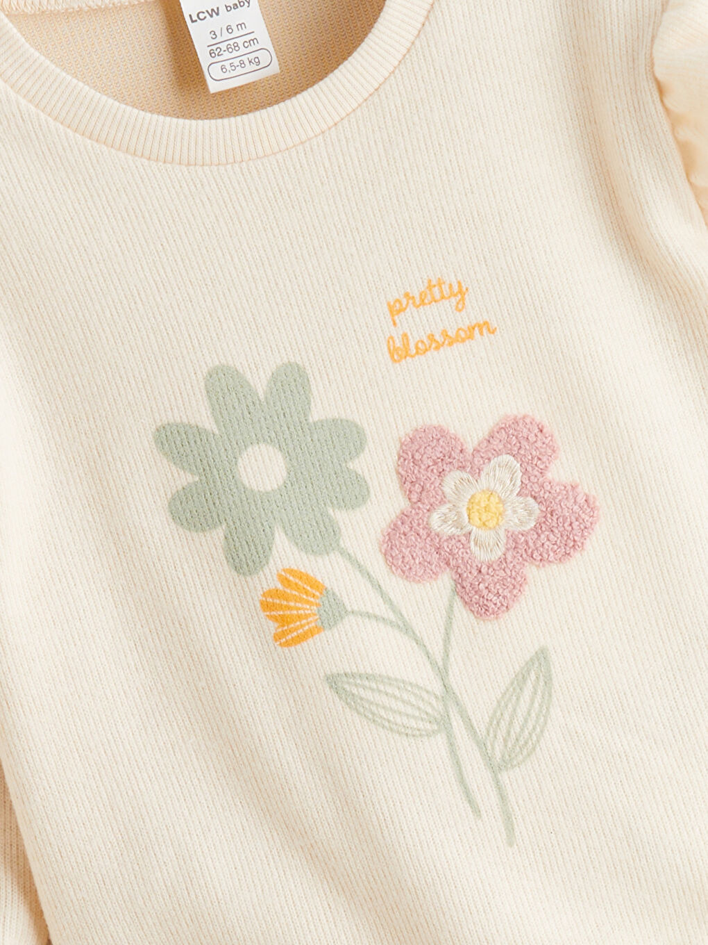 كنزة رياضية مزينة بطبعة زهور للبنات الرضع-1