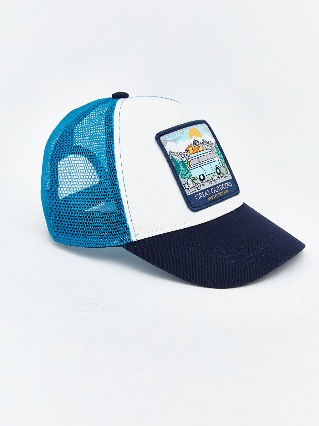 Ekru Baskılı Erkek Çocuk Kep Şapka-1