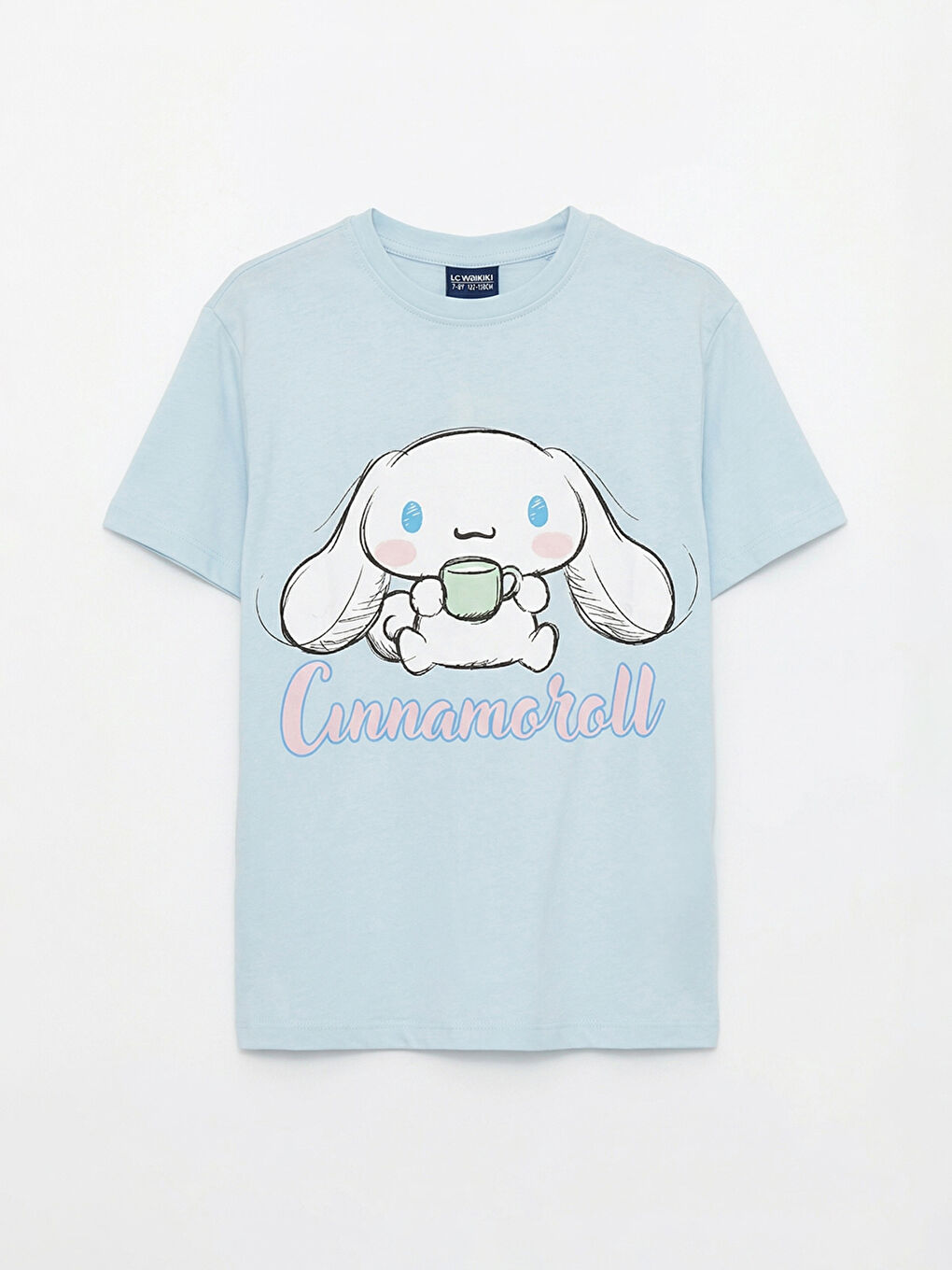 Mavi Cinnamoroll Baskılı Kız Çocuk Şortlu Pijama Takımı-1