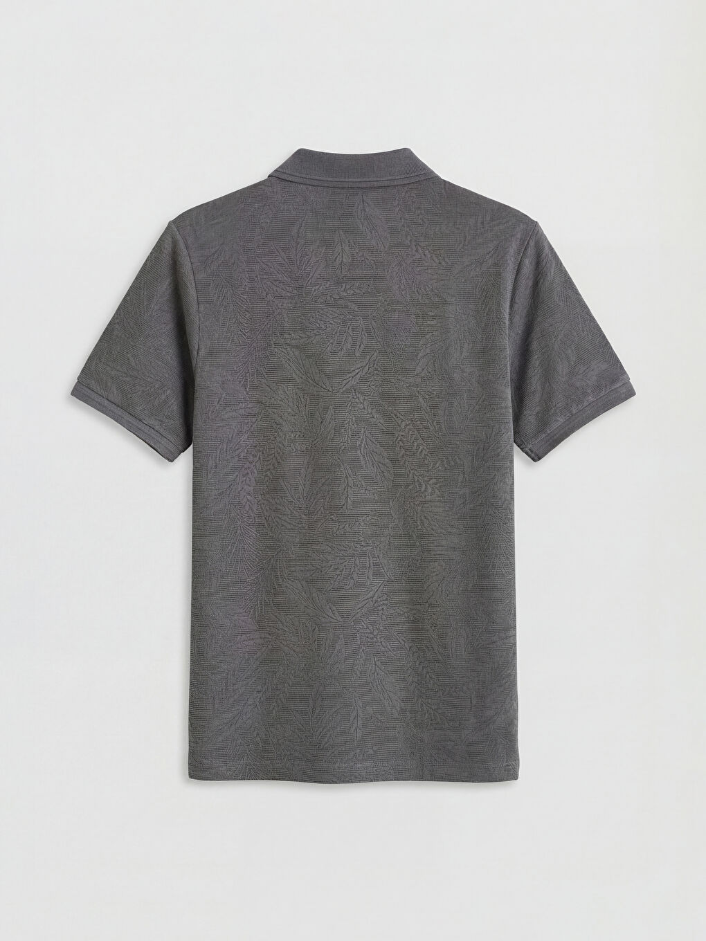 Polo Collar Patterned Pique Men's T-Shirt-5