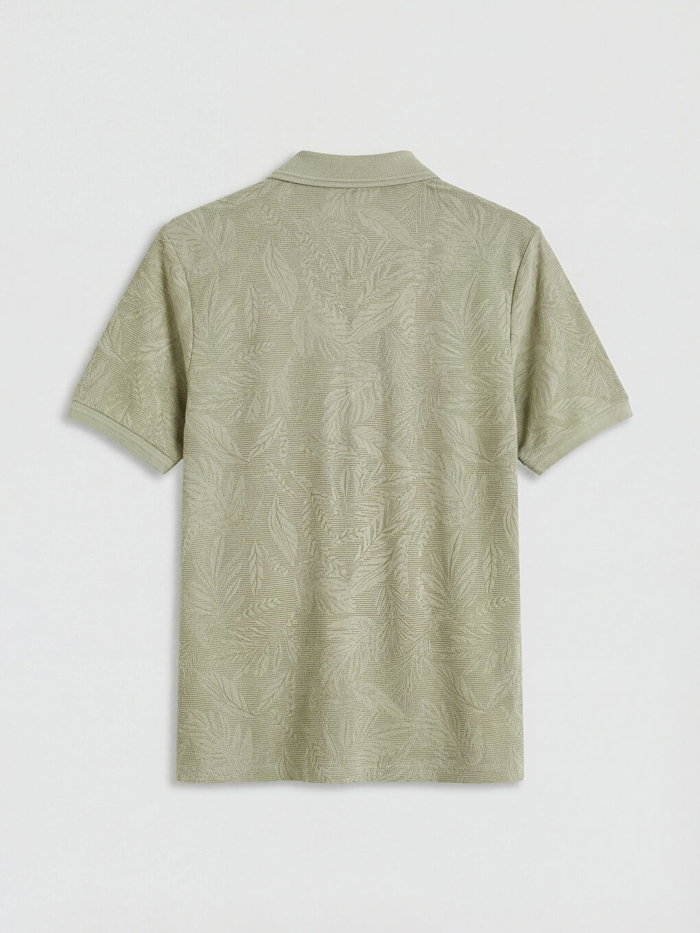 Haki Polo Yaka Desenli Pike Erkek Tişört-5