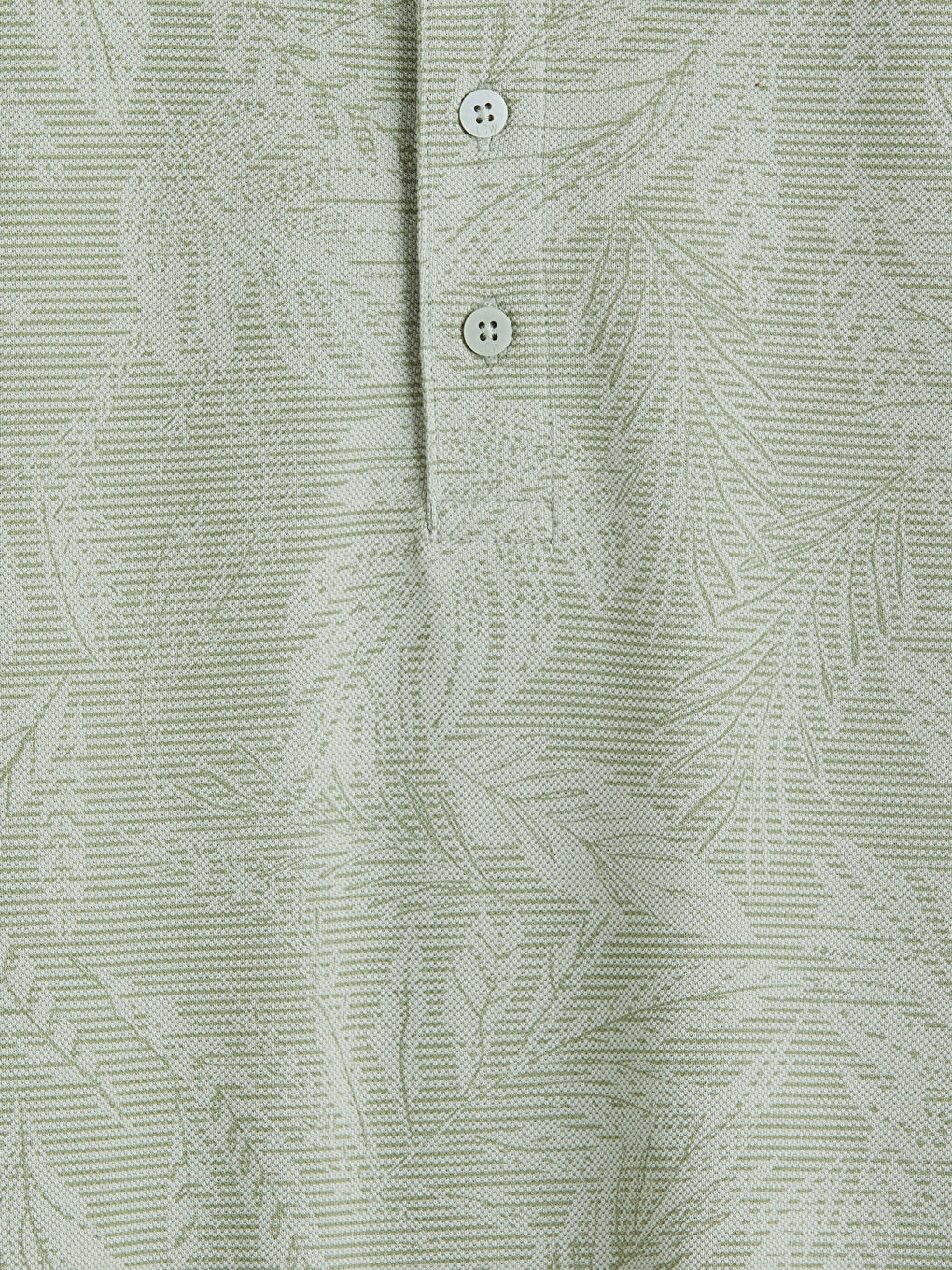 Haki Polo Yaka Desenli Pike Erkek Tişört-6