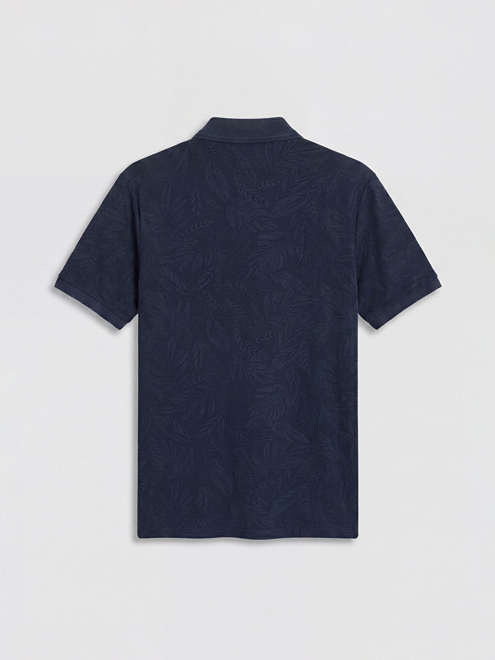 Lacivert Polo Yaka Desenli Pike Erkek Tişört-1