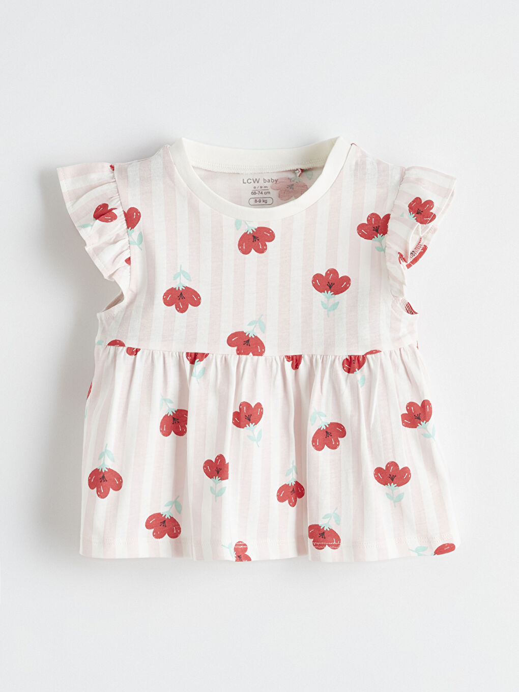 Floral-Print Baby Girl Ruffle Blouse and Shorts-1