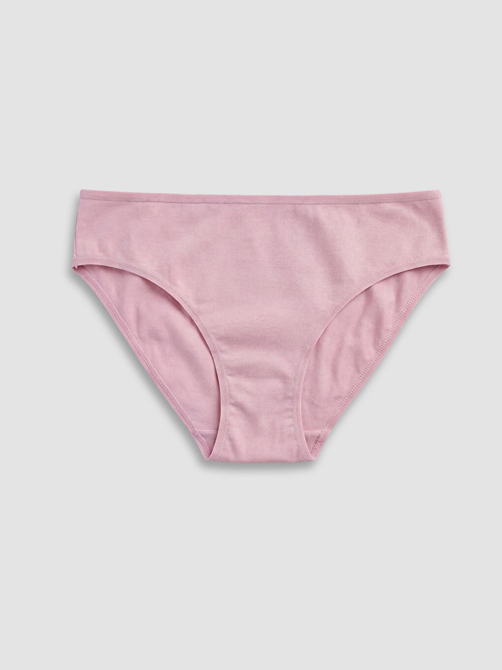 Pembe Düz Bikini Külot 3'lü-3