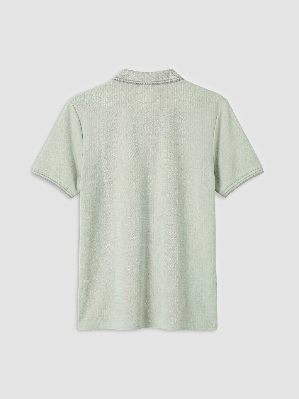Yeşil Polo Yaka Strüktürlü Erkek Tişört-1