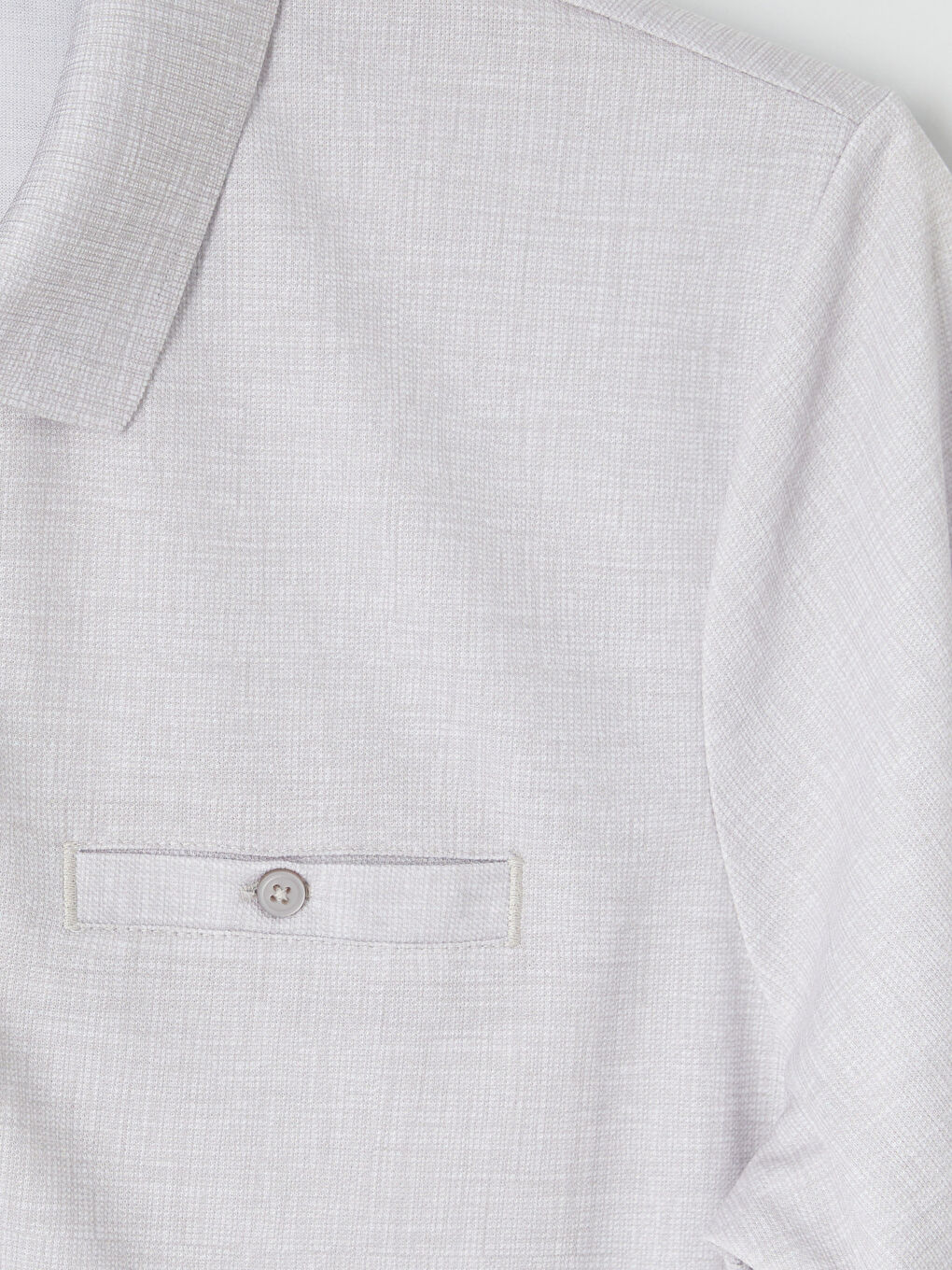 Gri Polo Yaka Pike Erkek Tişört-2