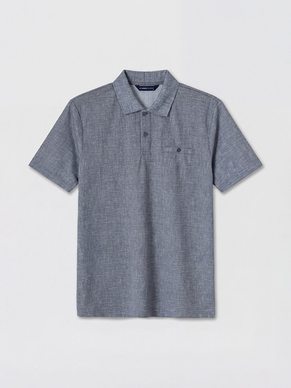 Lacivert Polo Yaka Pike Erkek Tişört-4