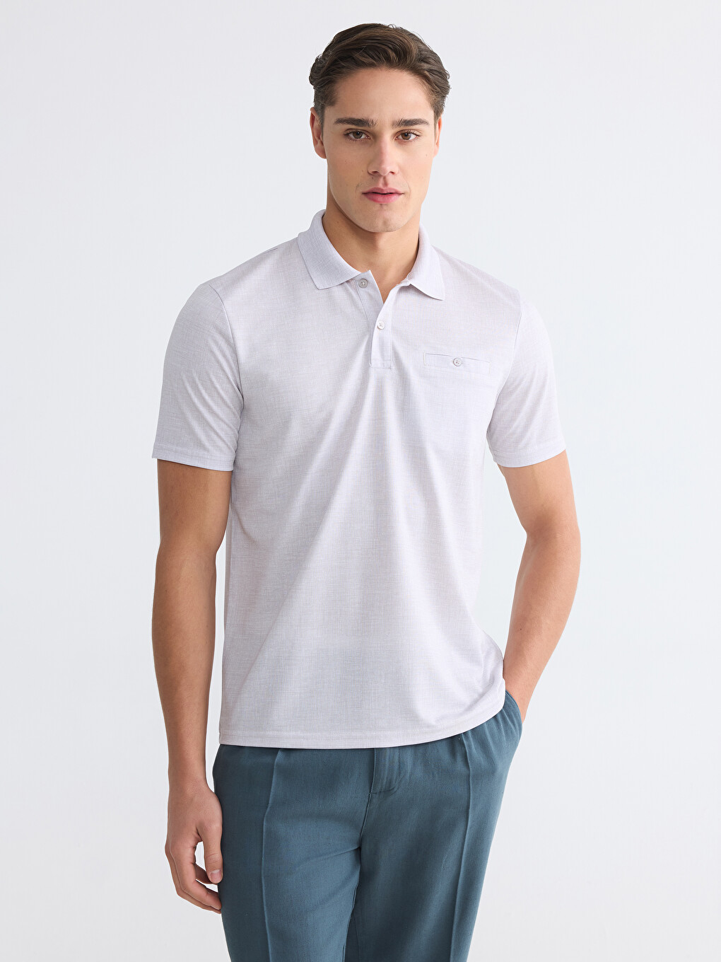 Polo Collar Pique Men's T-Shirt