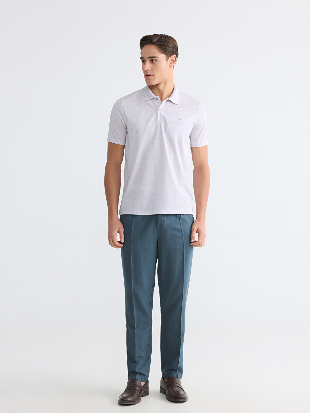 Polo Collar Pique Men's T-Shirt-1