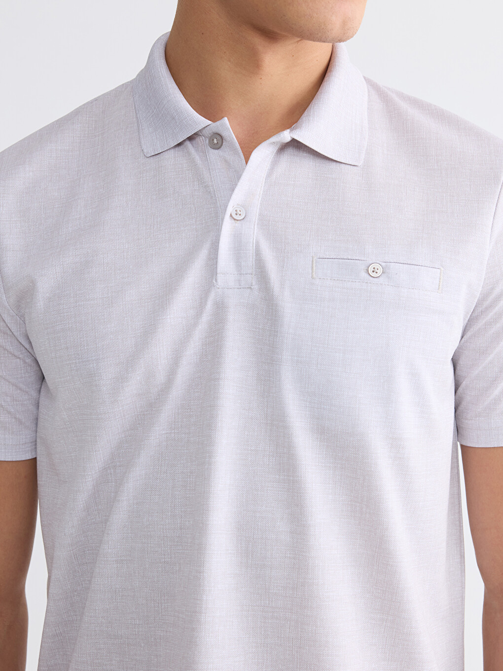 Polo Collar Pique Men's T-Shirt-2