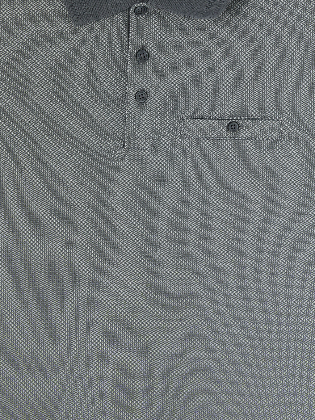 Gri Polo Yaka Erkek Tişört-2