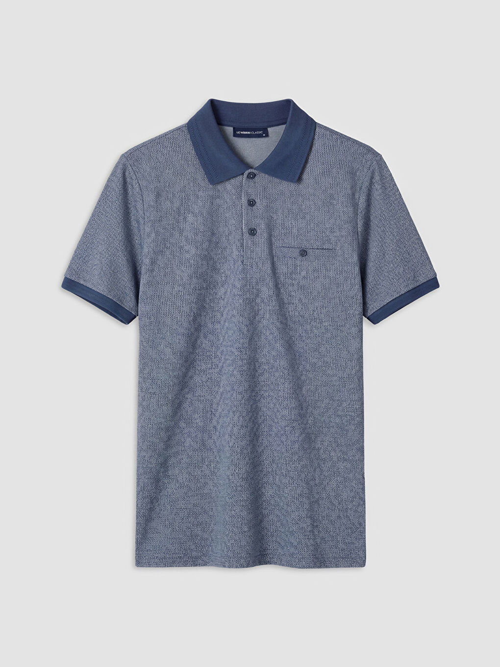 Lacivert Polo Yaka Erkek Tişört-4