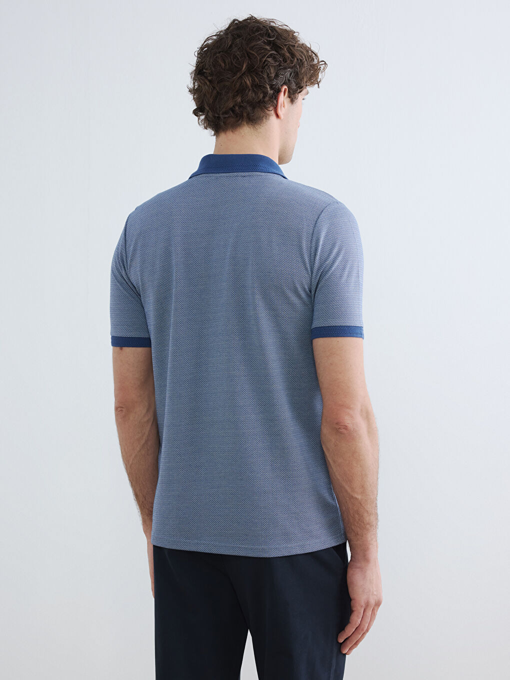 Lacivert Polo Yaka Erkek Tişört-3