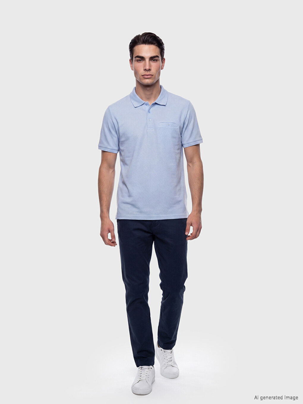 Polo Collar Men's T-Shirt-1