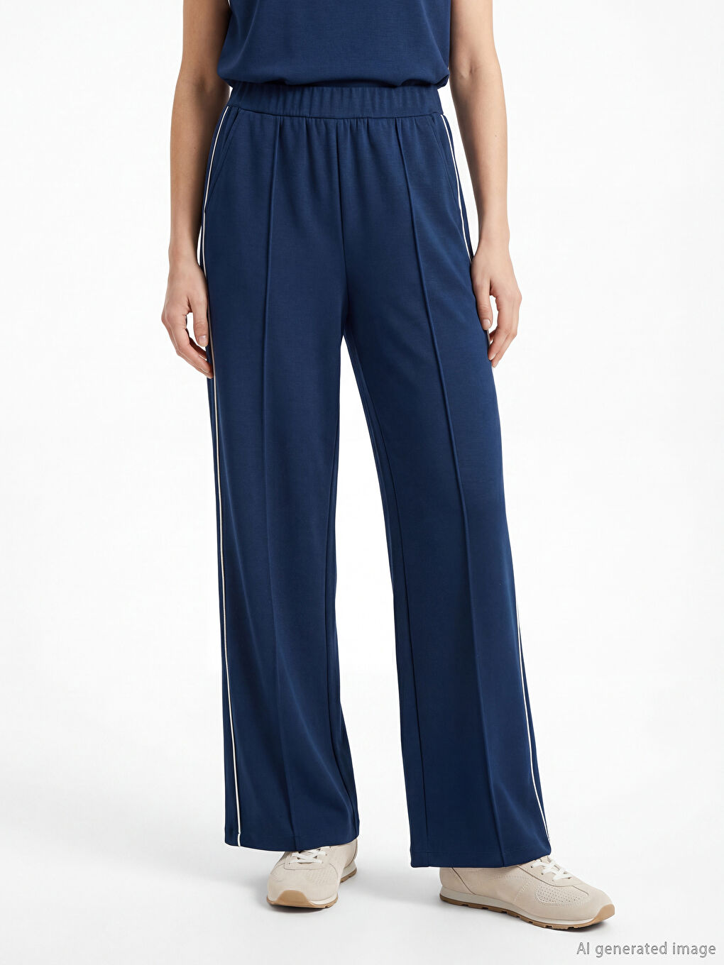 Woman NAVY Sweatpants-1