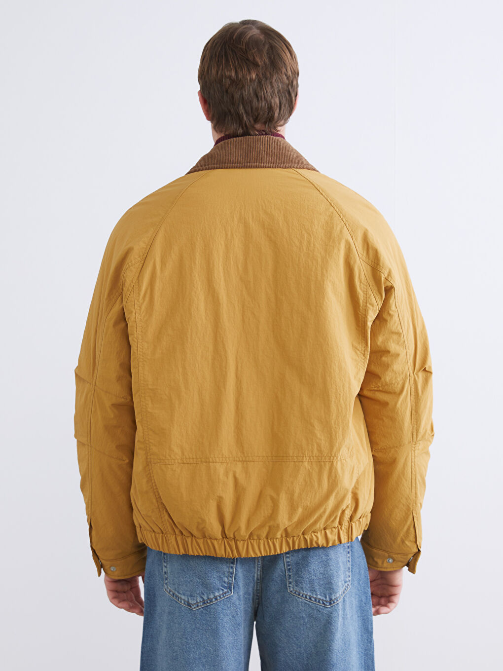 Relaxed Fit Collared Neck Men's Coat-4