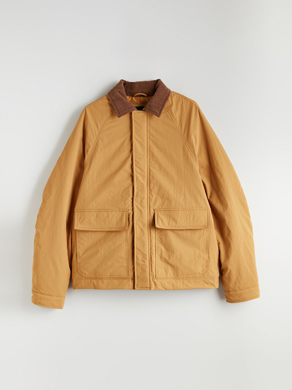 Relaxed Fit Collared Neck Men's Coat-5