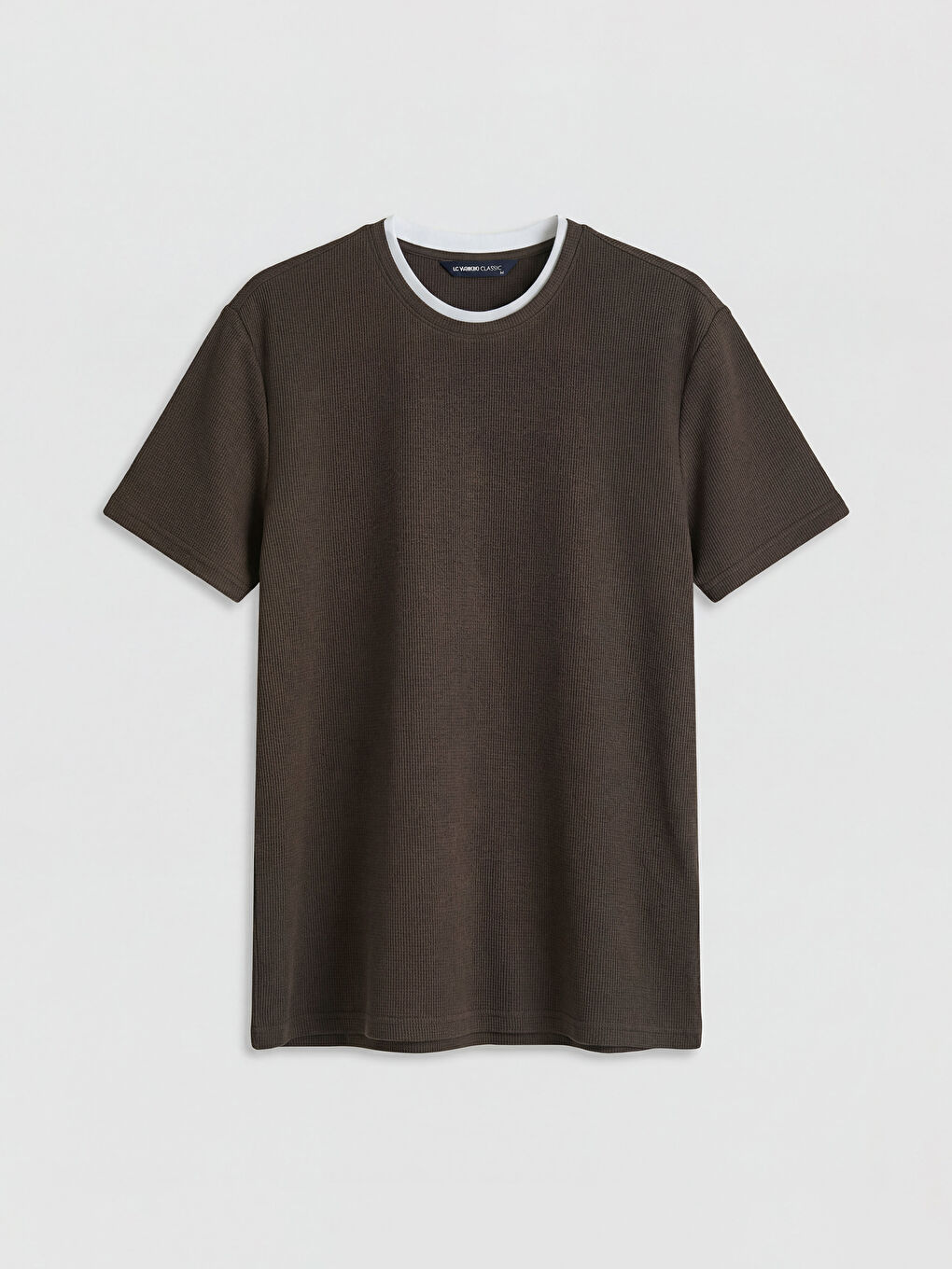 Kahverengi Bisiklet Yaka Erkek Tişört