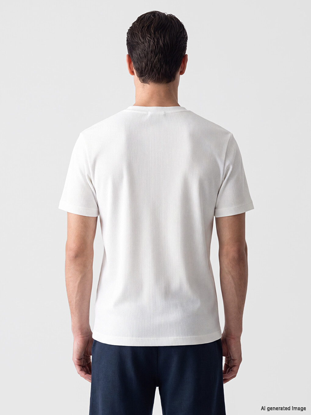T-shirt Me Jakë Të Rrumbullakët Për Burra-3