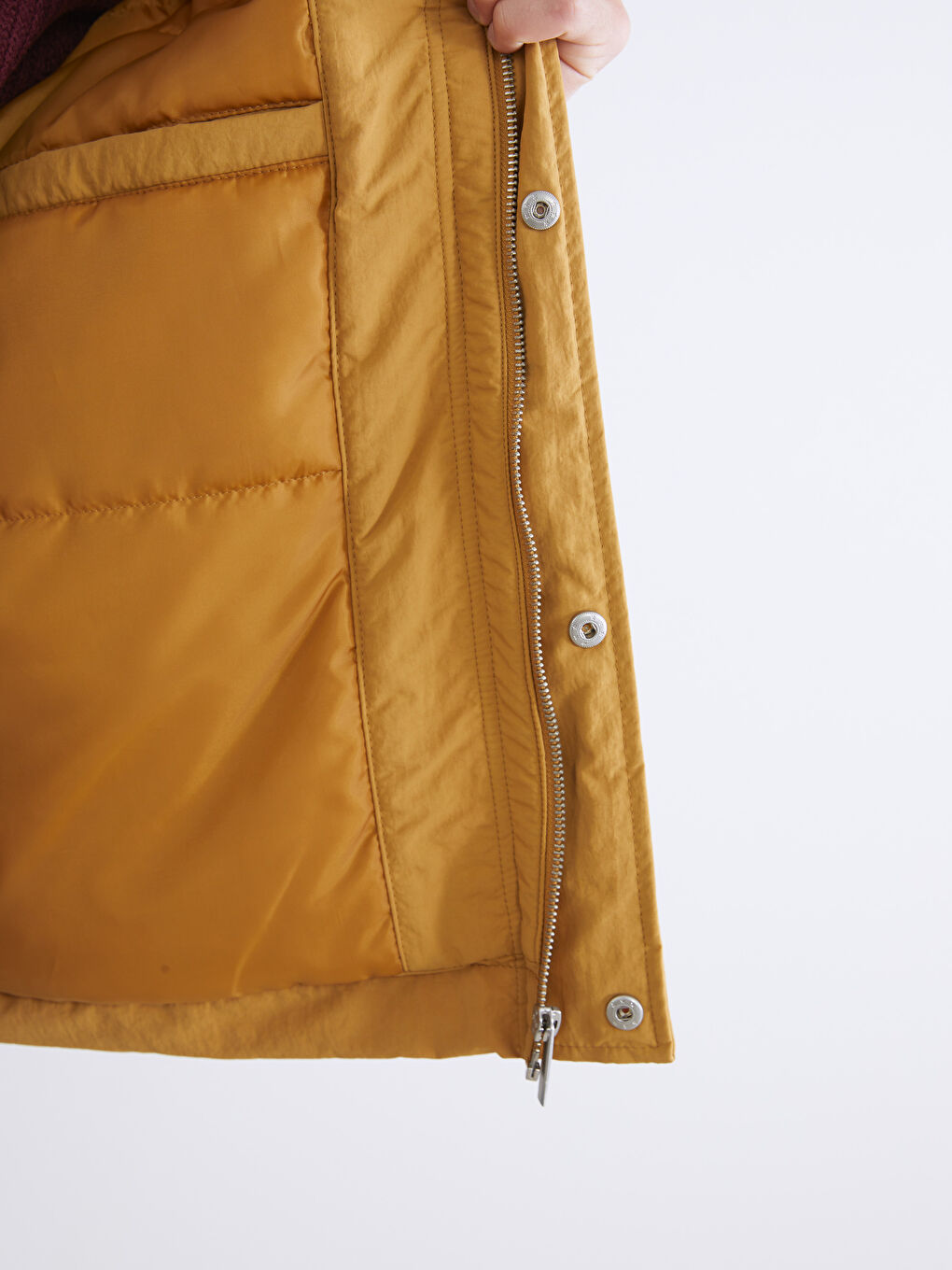 Kahverengi Rahat Kalıp Gömlek Yaka Erkek Mont-3