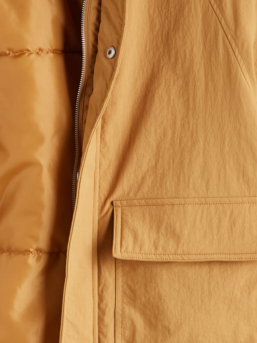 Kahverengi Rahat Kalıp Gömlek Yaka Erkek Mont-6