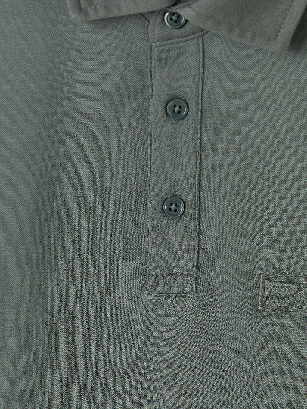 Haki Polo Yaka Pike Erkek Tişört-2