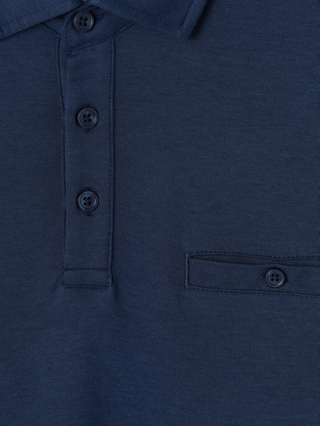 İndigo Polo Yaka Pike Erkek Tişört-2