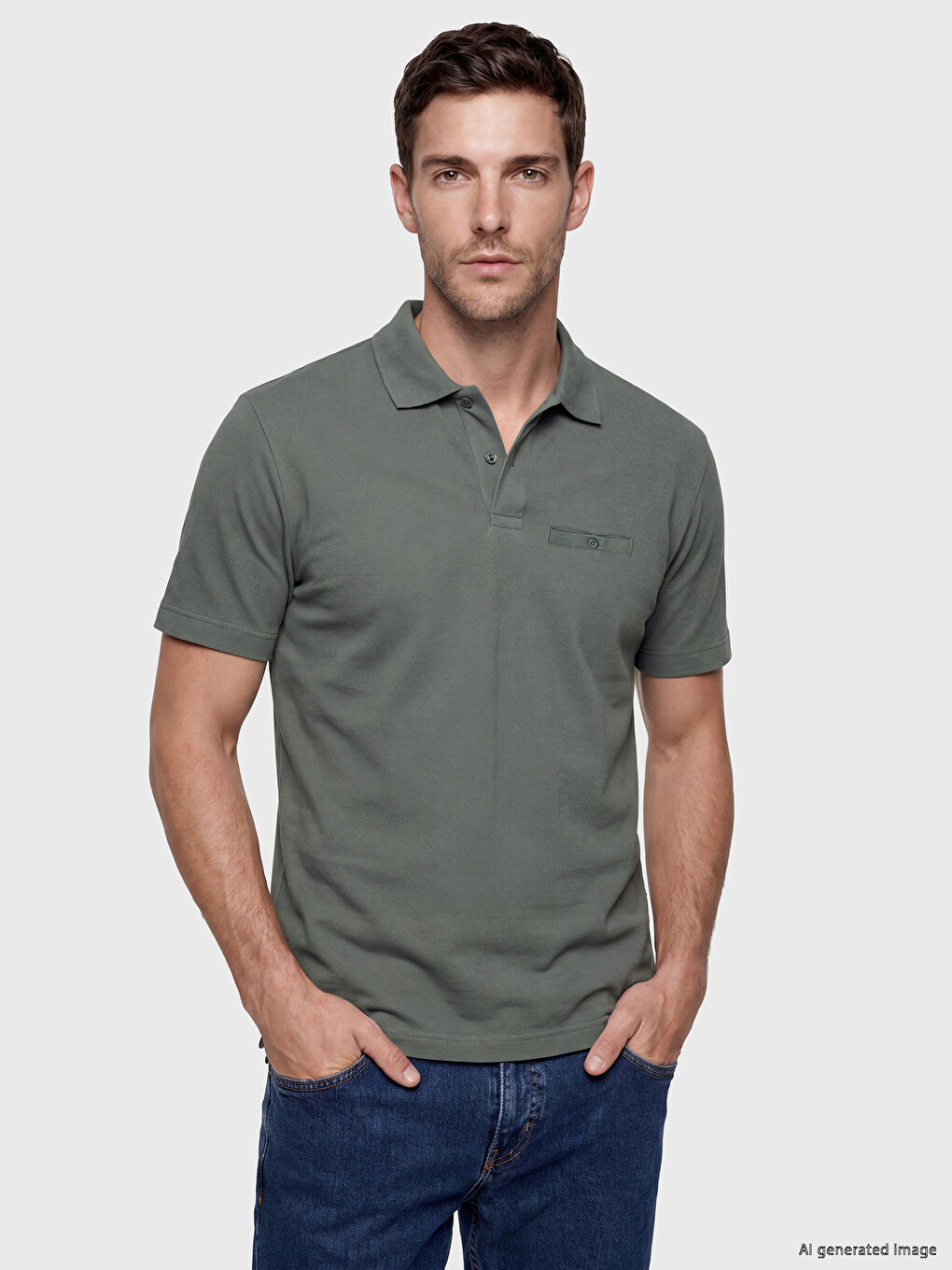Polo Collar Pique Men's T-Shirt