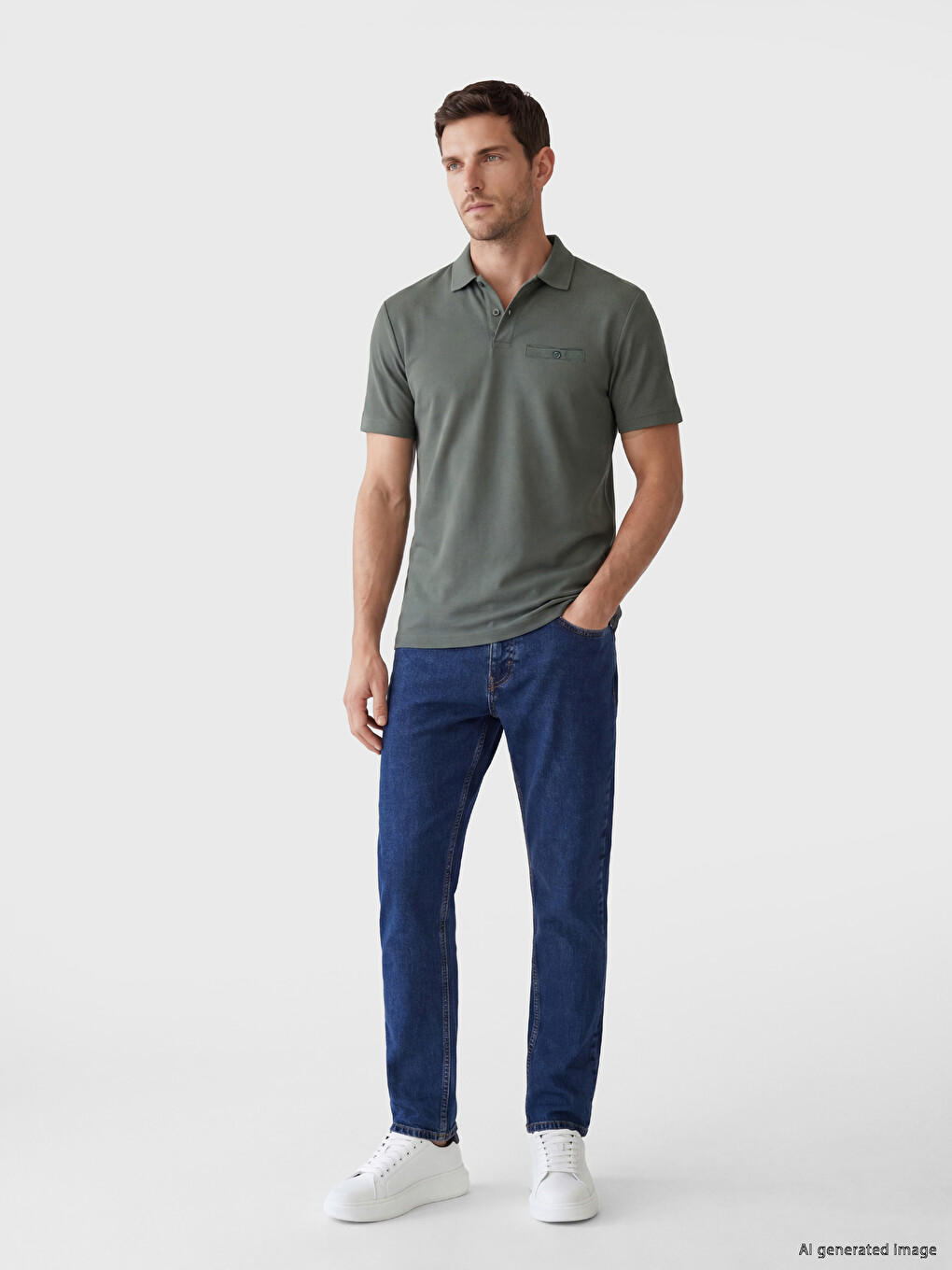 Polo Collar Pique Men's T-Shirt-1
