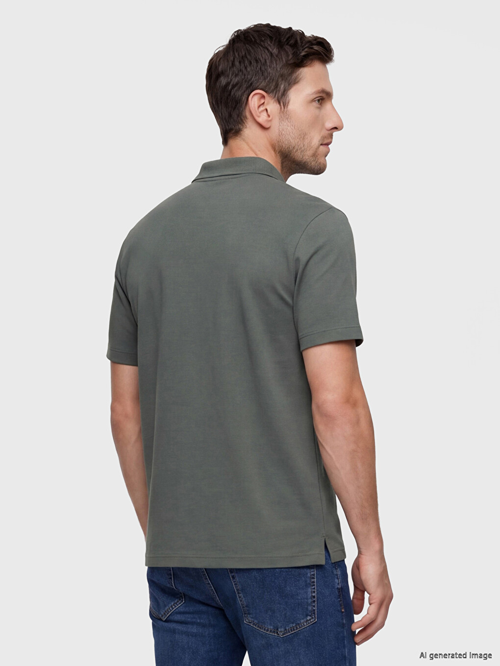 Polo Collar Pique Men's T-Shirt-2
