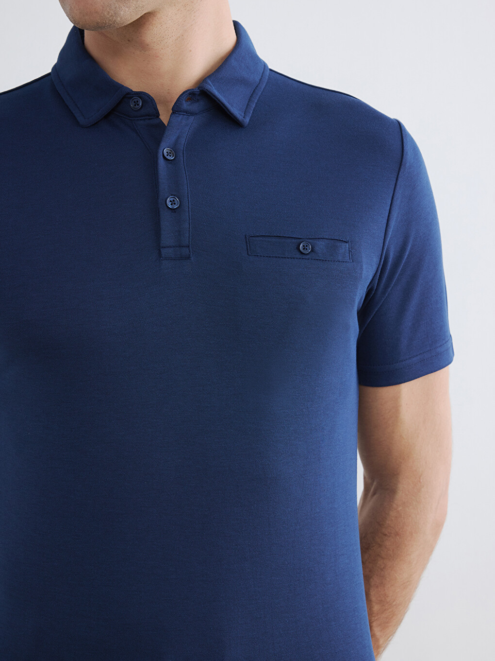 Polo Collar Pique Men's T-Shirt-2