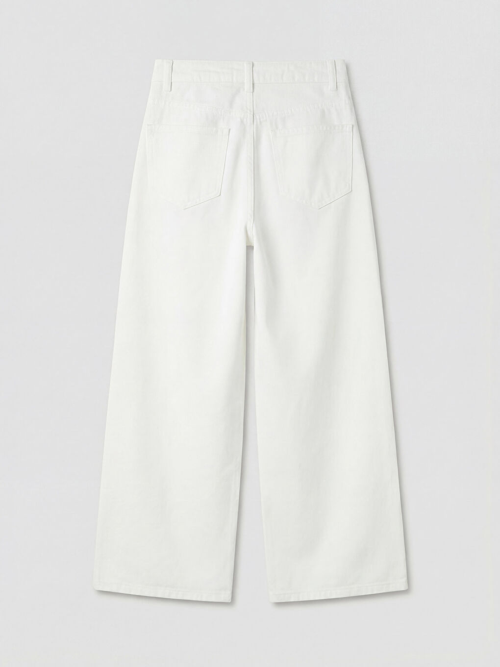 Ekru Wideleg Nakışlı Kız Çocuk Pantolon-1