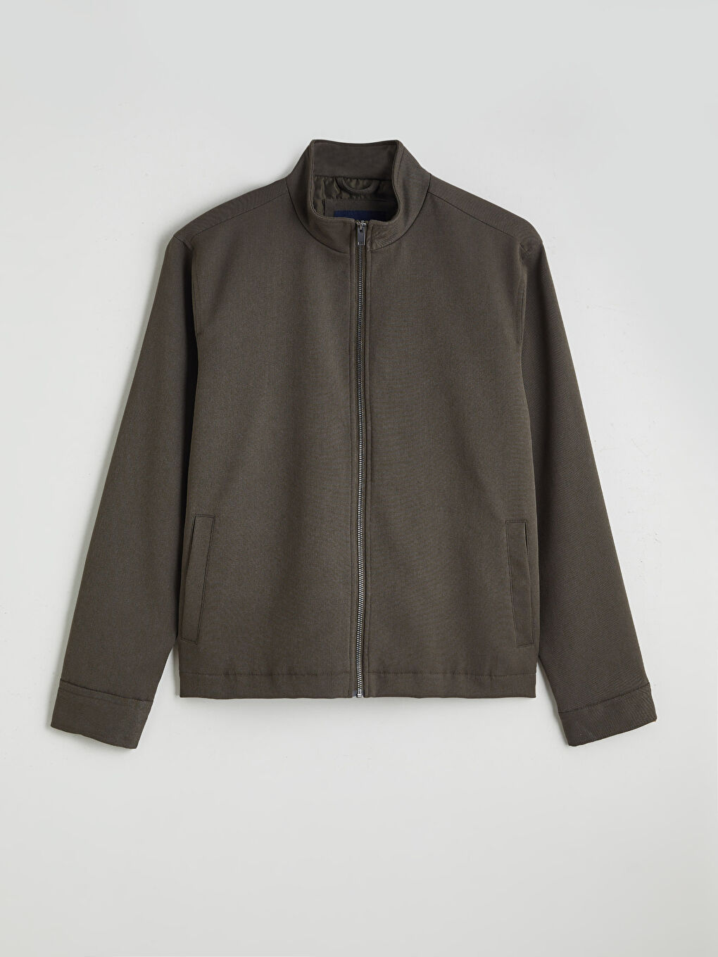 Түзу пішім биік жаға ерлер күртесі-5