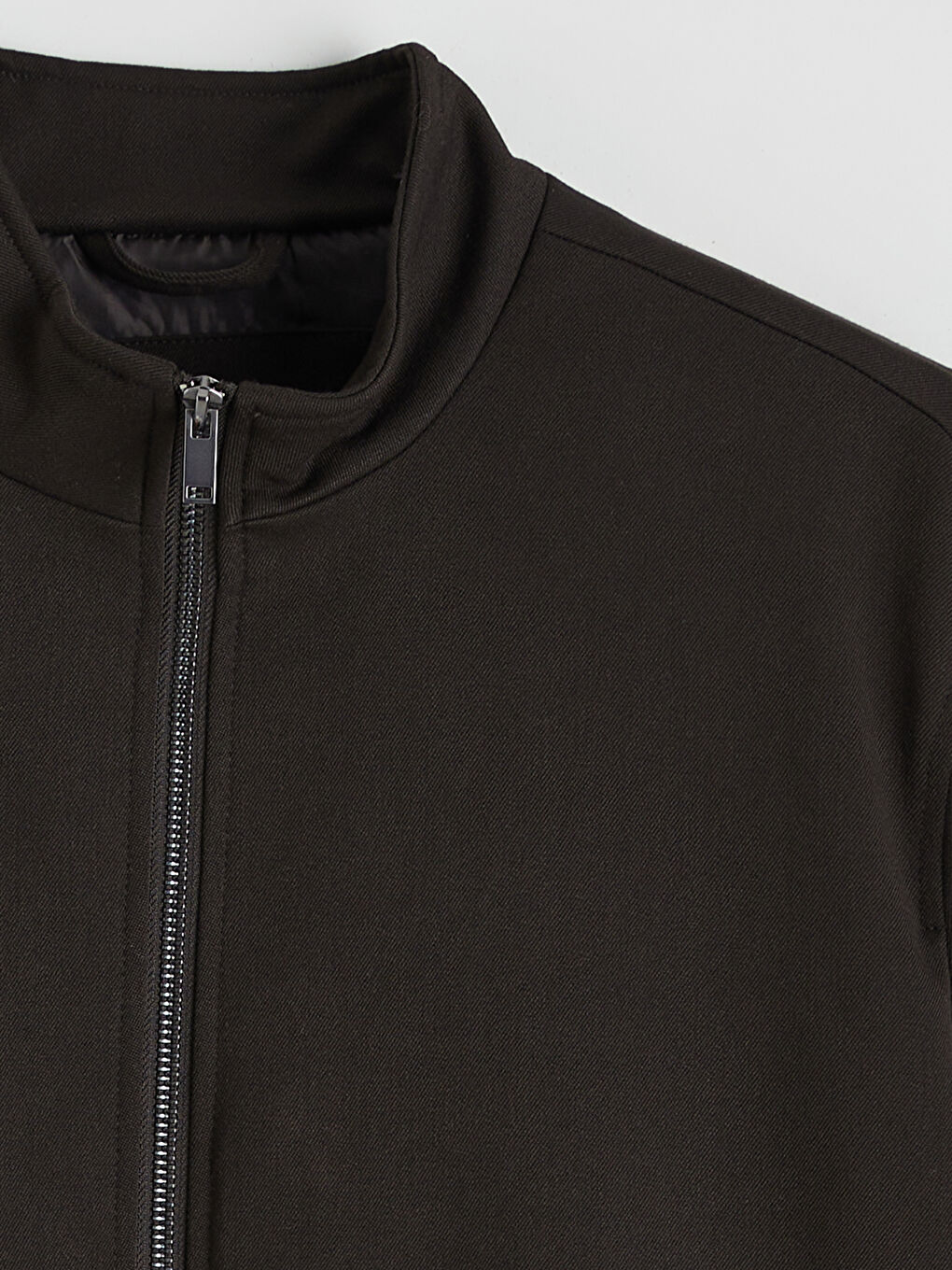 Редовен Фит Висока Яка Мъжко Палто-6