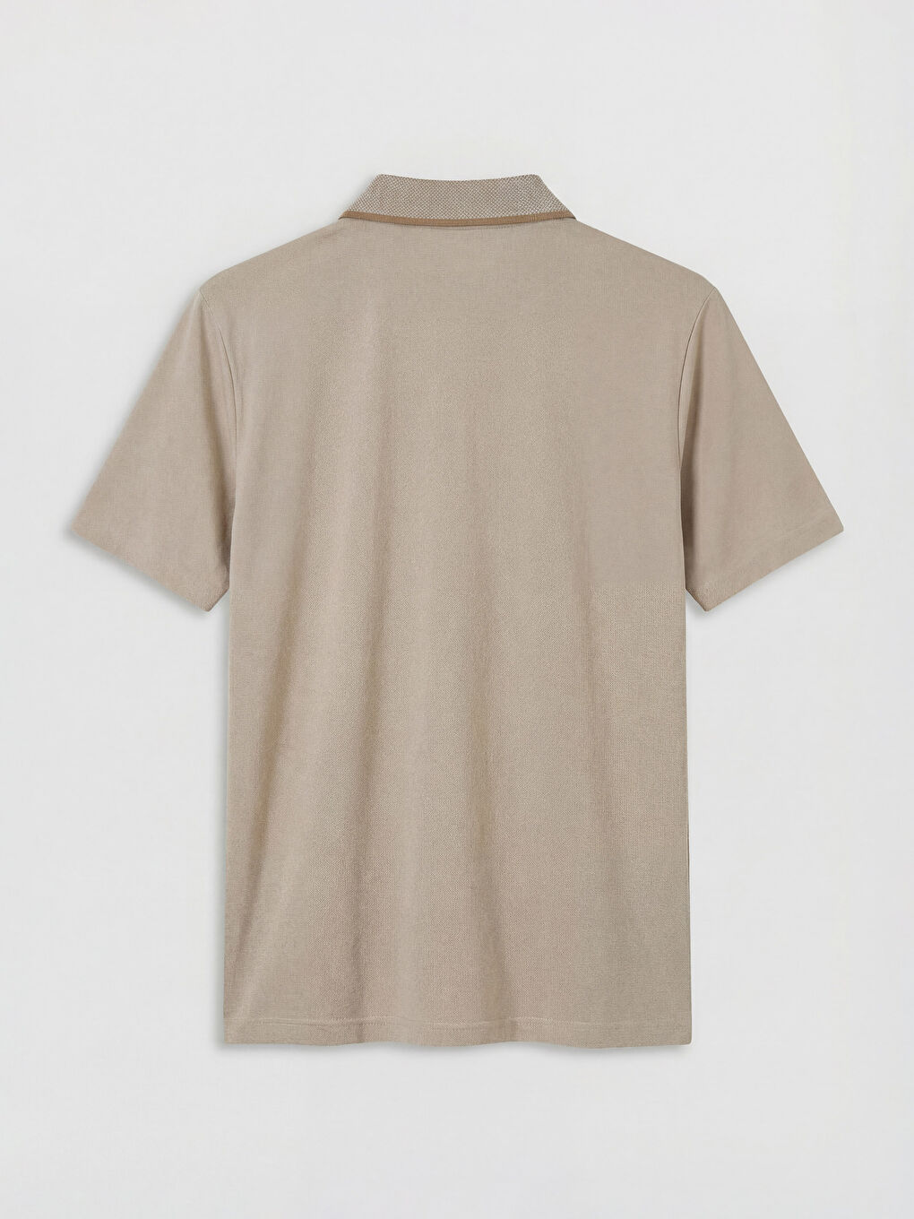 Bej Polo Yaka Pike Erkek Tişört-1