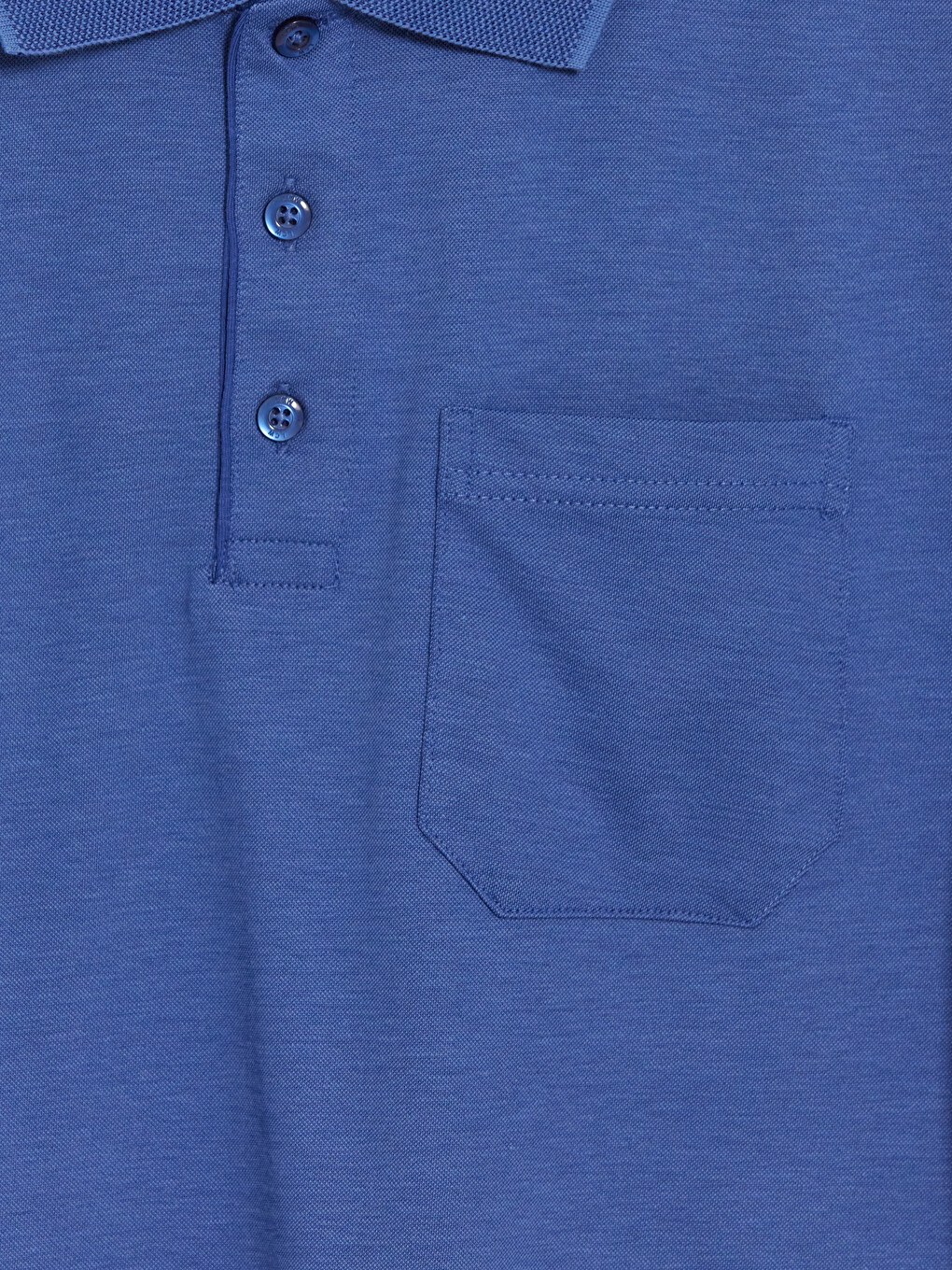 İndigo Polo Yaka Pike Erkek Tişört-2