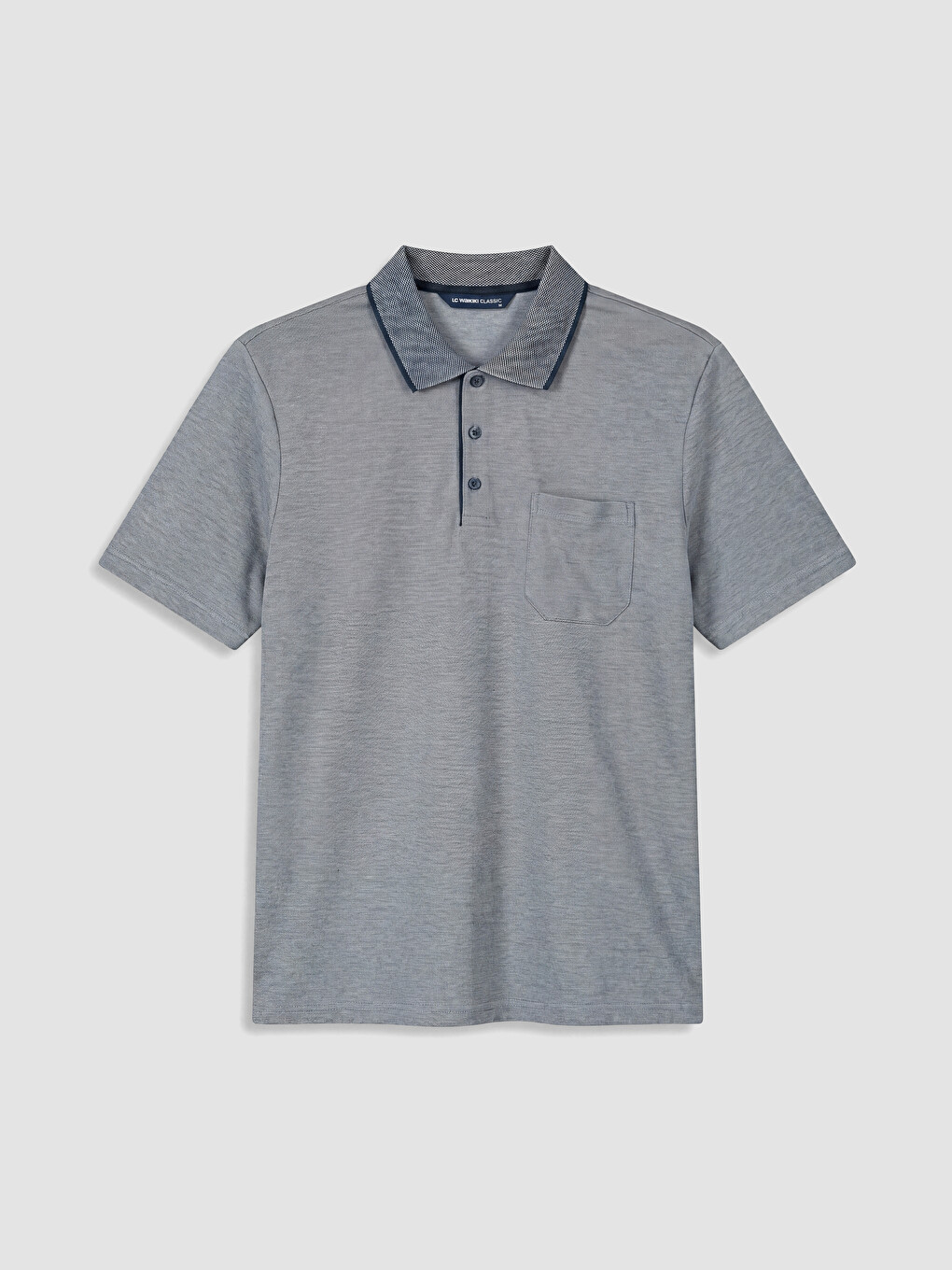 Lacivert Polo Yaka Pike Erkek Tişört