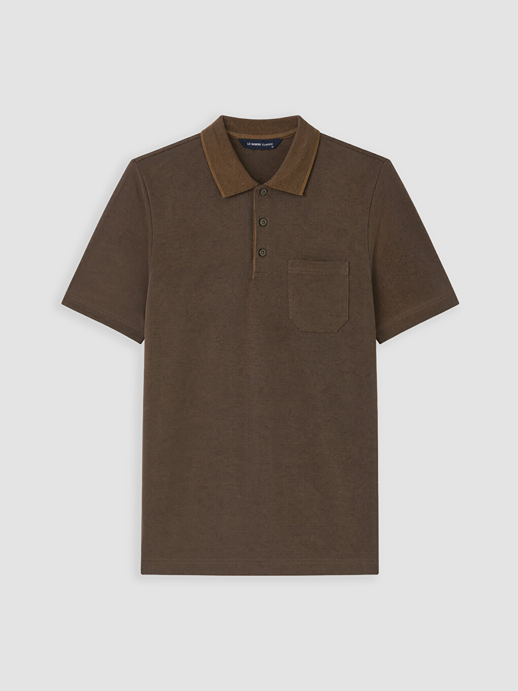 Kahverengi Polo Yaka Pike Erkek Tişört