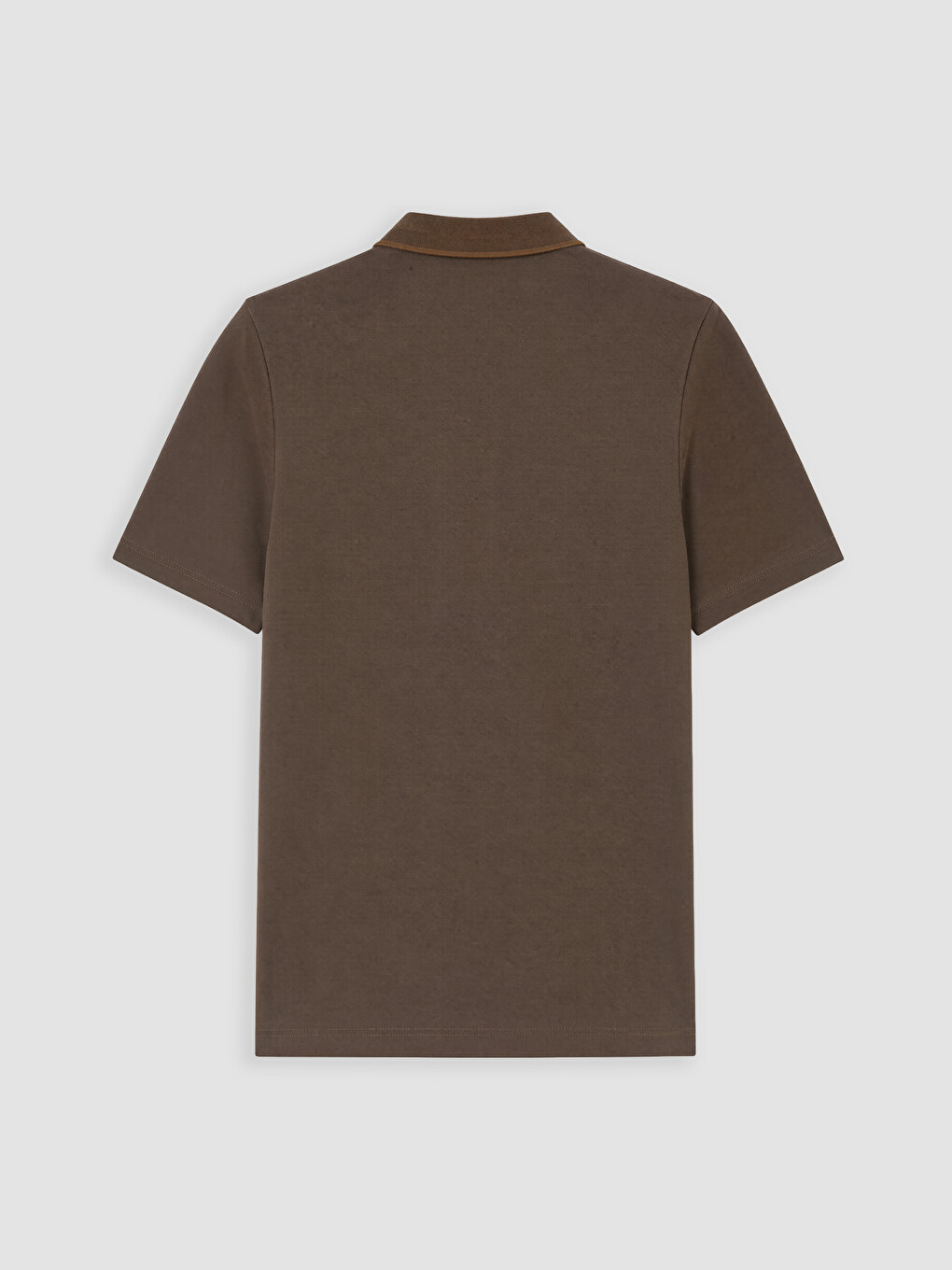 Kahverengi Polo Yaka Pike Erkek Tişört-1
