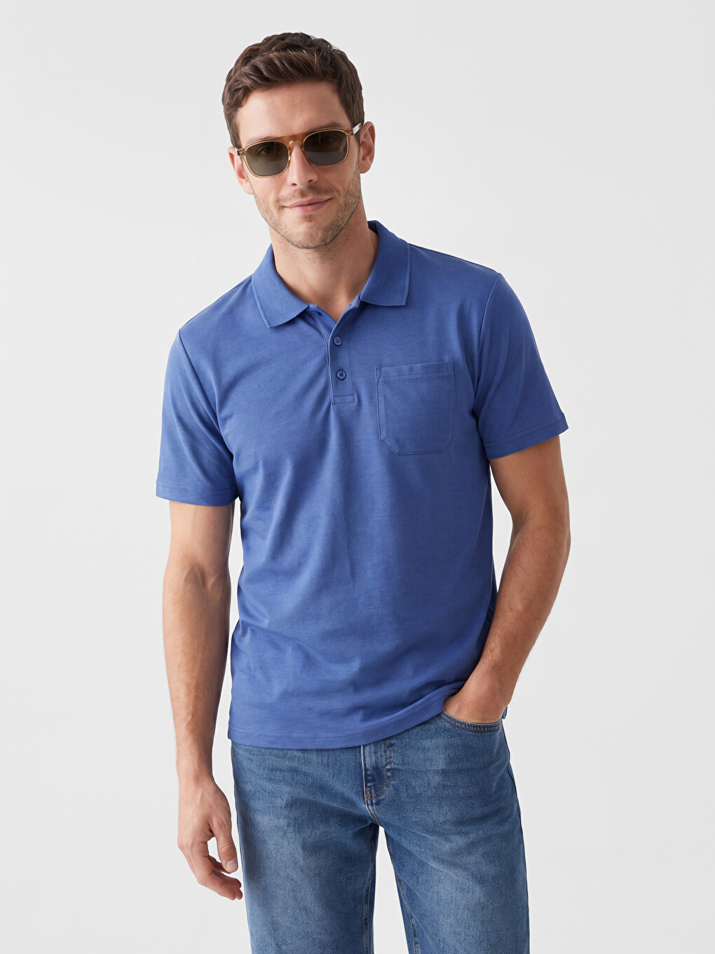 Polo Collar Pique Men's T-Shirt