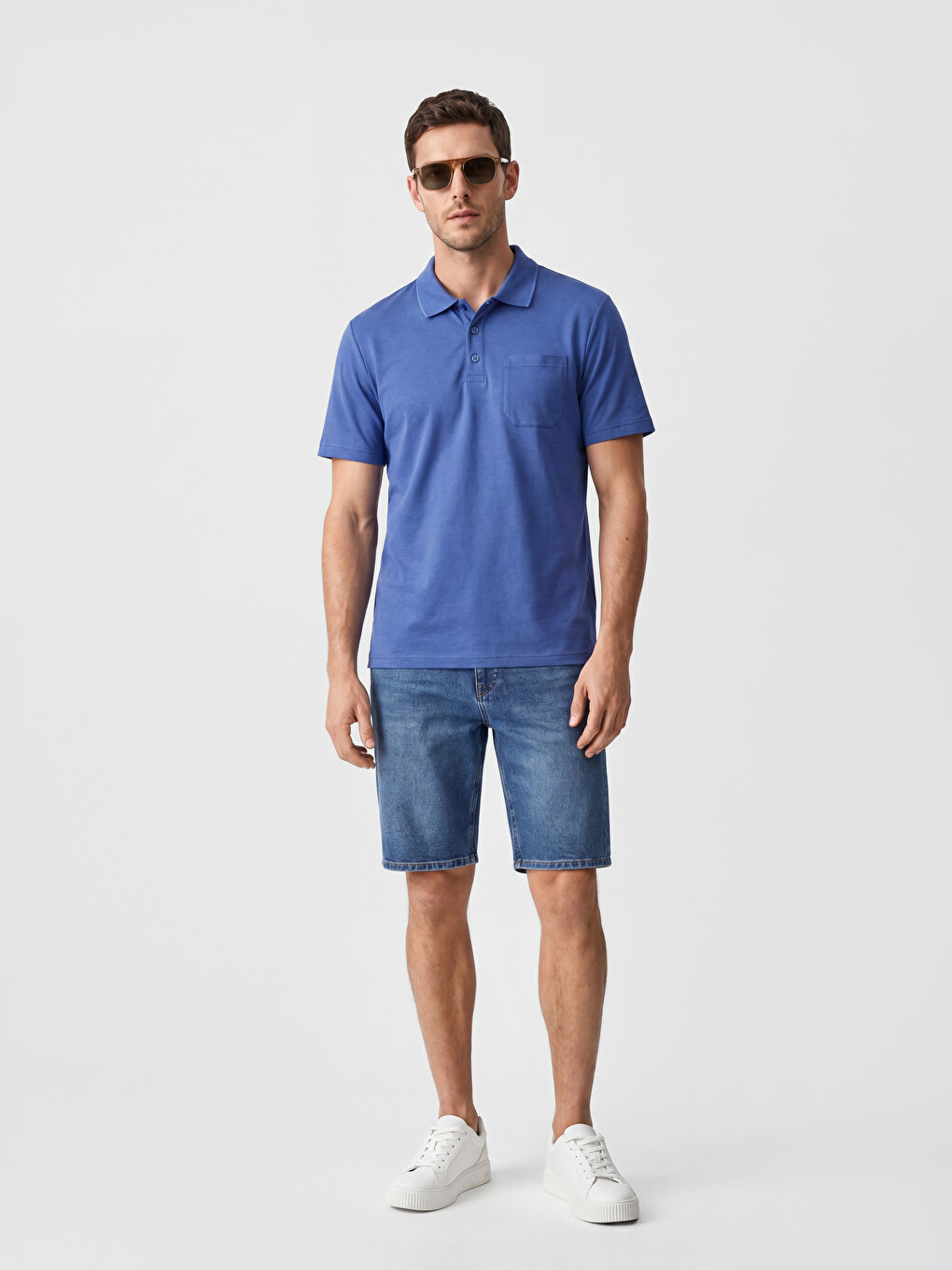 Polo Collar Pique Men's T-Shirt-1